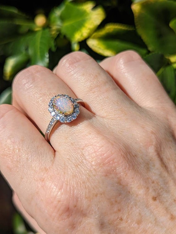 PapillionEra's tweet photo. Harlequin Opal Ring, Vintage Glass Fire Opal https://t.co/9OT19CDZ5u #pinkopalring #harlequinopal #sterlingsilverring #octoberbirthday @etsymktgtool https://t.co/eyon8inefb