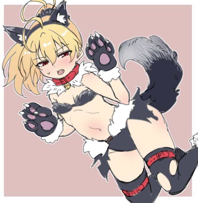 猫じゃなくて狼のコスプレさせられそう 