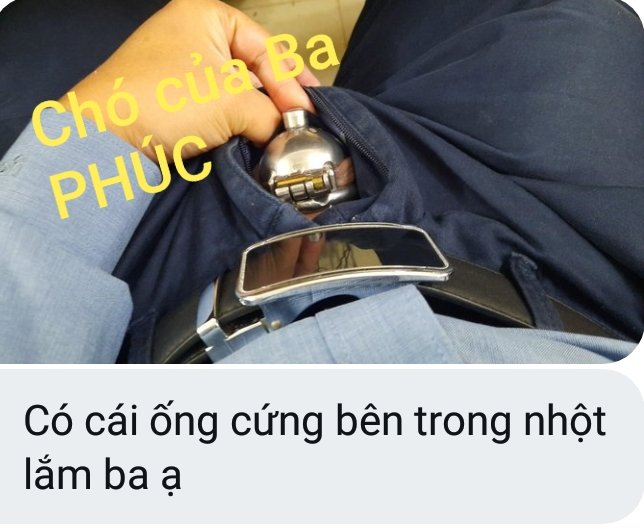 Chó ngoan của BA PHÚC ;  sáng đi làm quỳ lạy BA , Đến cơ quan vạch quần trình diện có đeo khóa ku đi làm  , Chó  ngoan thì BA  sẽ Thưởng  !!!!