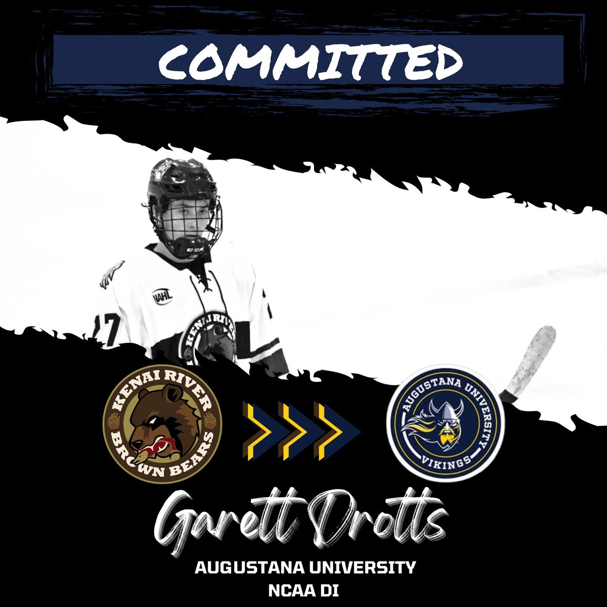 On behalf of the entire Brown Bear organization, we would like to congratulate Garett Drotts, on his commitment to play NCAA Division I hockey, for Augustana University! Congratulations Garett, on this outstanding accomplishment!