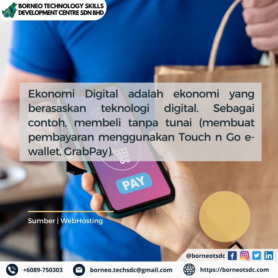 borneotsdc's tweet photo. MARI KENALI EKONOMI DIGITAL BERSAMA KAMI!
Kami menyediakan pelbagai program kemahiran. Layari laman web atau hubungi kami untuk info lanjut di,
β +6089 750303
π« borneo.techsdc@gmail.com
π https://t.co/zuzODTQ3XC
#EkonomiDigital
#UsahawanSabah
#BTSDC https://t.co/azK9dJQ4dv