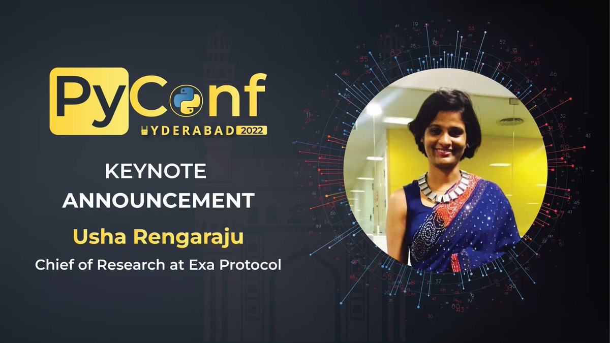 pyconfhyd's tweet photo. 📢Introducing Usha Rengaraju ( @URengaraju ),  our second keynote speaker, Chief of Research, Top 10 Data Scientists and Kaggle Grand Master. Don't want to miss the opportunity to meet her in person? Visit https://t.co/aEdm5ickFY  to purchase your #PyConfHyd22 tickets. https://t.co/kWJcc4DSq3