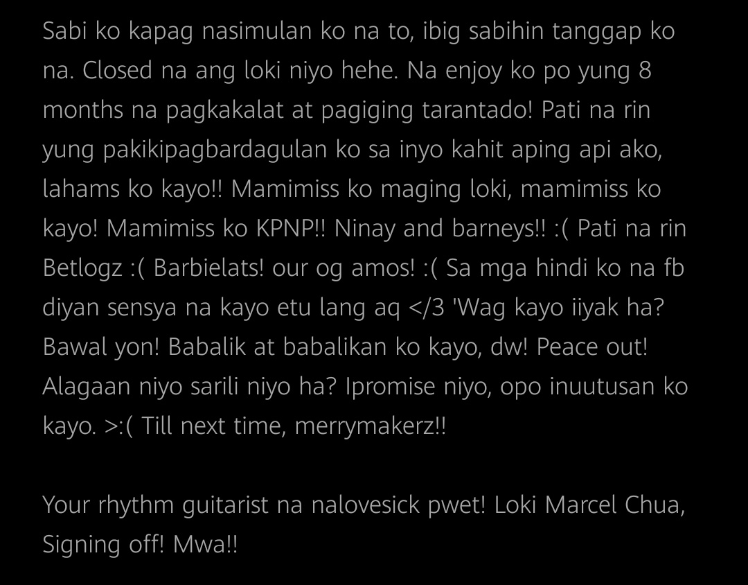 thank you for letting me be your loki :(