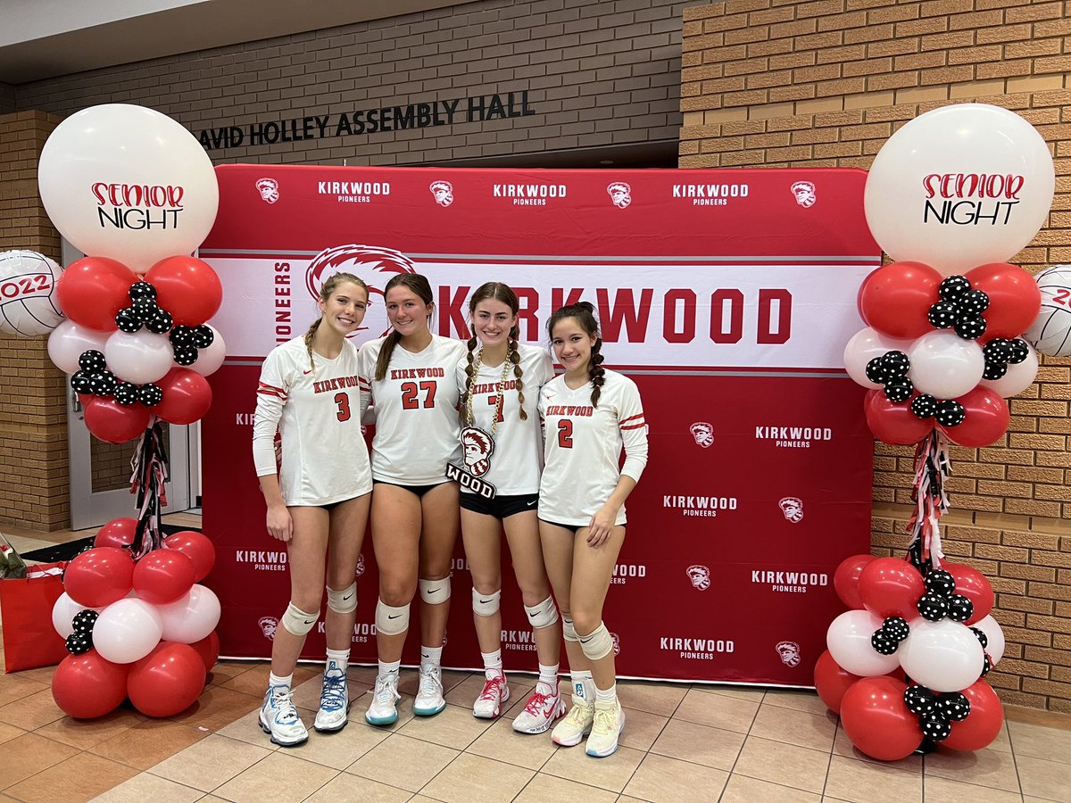 woodvolleyball's tweet photo. Senior Night was a success! We are very proud of our 4 seniors. Tonight they beat Webster on their senior night. A sweet way to end the regular season. JV had a big win and freshman lost a close one. #TheLastDance #finishstrong #districttime #AlwaysAPoineer https://t.co/rojts7BLjX