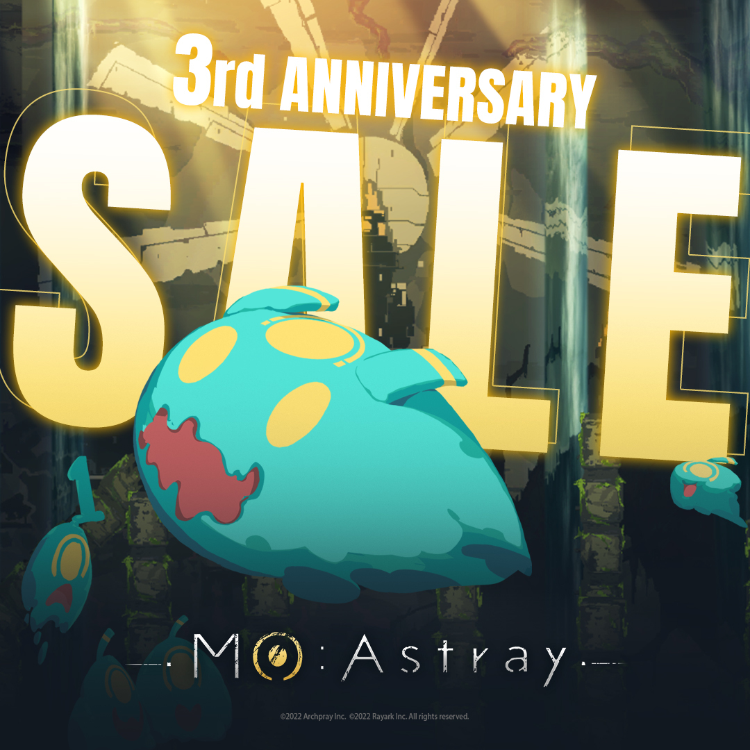 【MO: Astray もうすぐ3周年！】
MO: Astrayをプレイするには…
謎だらけの不気味な実験室からはじまる冒険…
謎を解いてボスを倒そう！

【期間限定セール】
🔵Steam：10/18～10/25
🔵iOS/Android：10/21～10/27
🔵Switch：10/28～11/03

※実際の購入時間及び価格はプラットフォームの表記に準じます