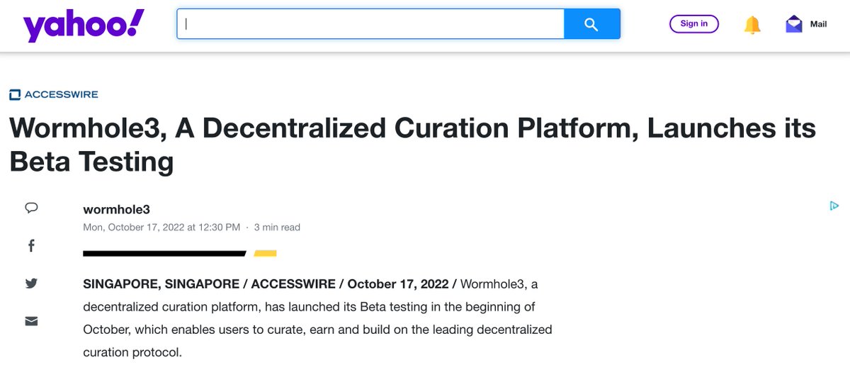 wormhole_3's tweet photo. 🥳Check out Wormhole3 on theses major media!

Thanks for the endorsement and recognition of @wormhole_3 #iweb3

🎉🎉@YahooNews, AccesssWire, Bing News

https://t.co/KnJuttkp92 https://t.co/IOv8OemRow
