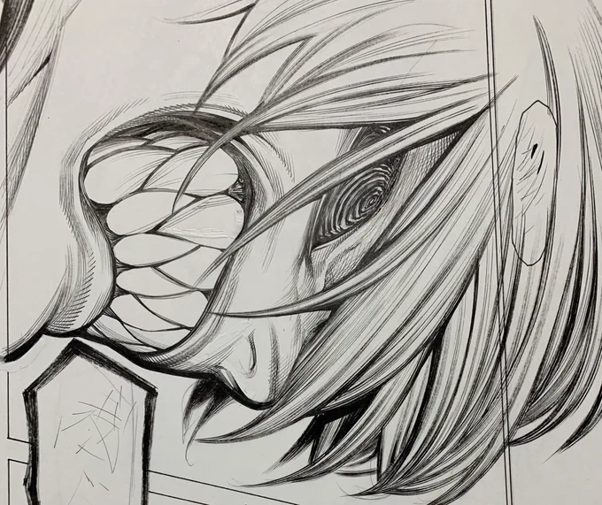 こういう絵はペン先とインクの調子をガン無視してゴリゴリ描けるから楽しいぜ(時間はかかります) 