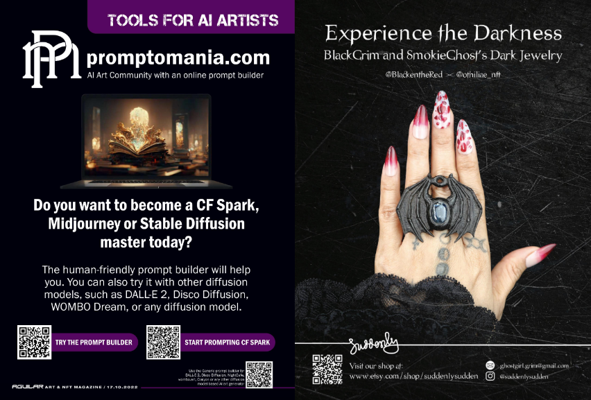 Experience the Darkness with us and Aguilar Art &amp; NFT Magazine!
Out now! Don't miss their newest edition 🖤⬇️🖤

issuu.com/alejandror.agu…

Darkest thank you <a href="/aguilar_ve/">💀AGUILAR🔥</a>  for your amazing support 👻🖤