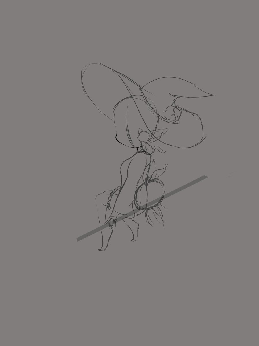 Making some halloween art before I go Poof in november cuz of Hospital Duties 🏥 🥲