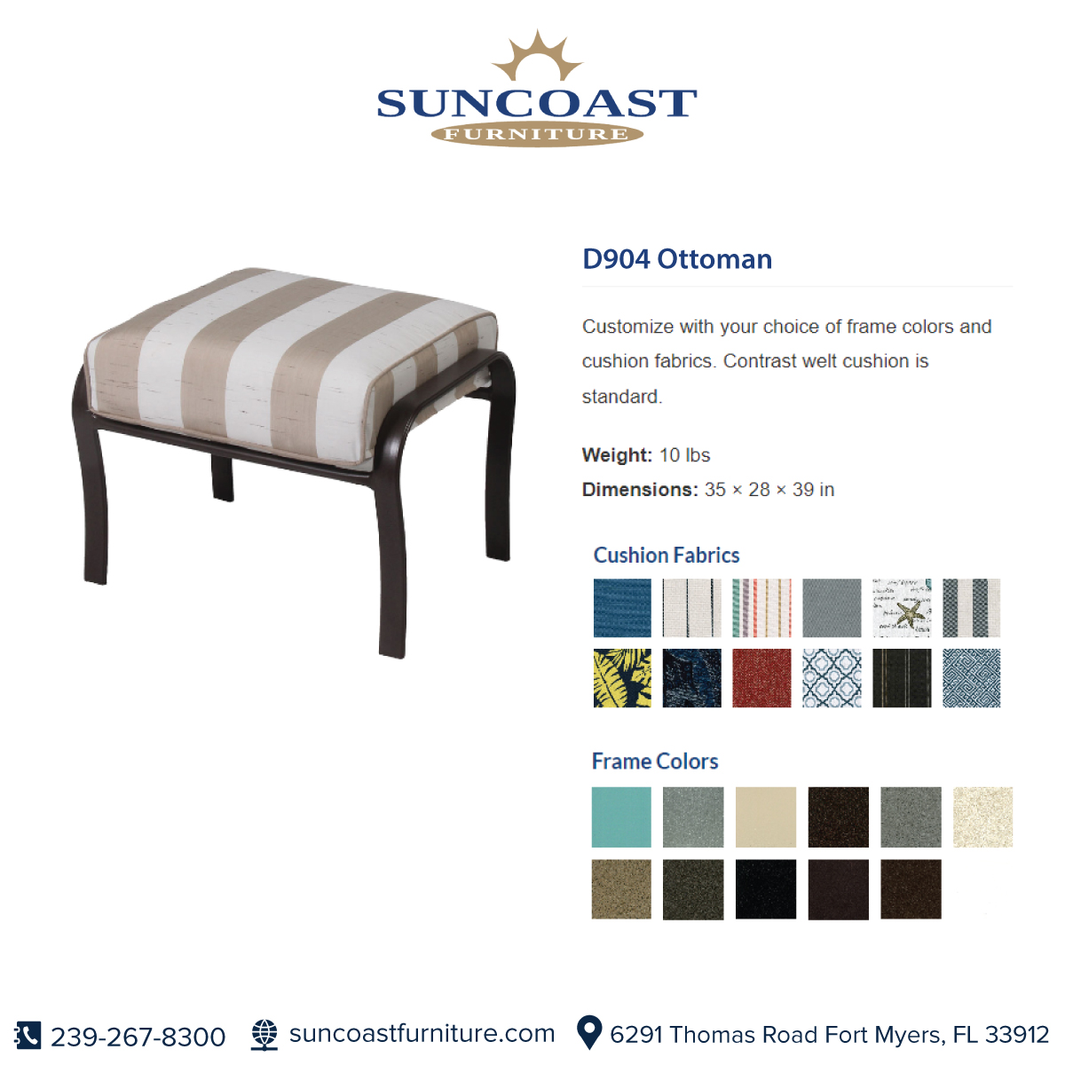 florida_dmc's tweet photo. You can choose the color of the frame and the fabric for the cushions. Standard is the contrast welt cushion.

Visit the link below for more details: https://t.co/ofMjVaF0T9

Call us at ☎ 239-267-8300 or contact us online https://t.co/ml8M6C9yPT https://t.co/nrv0Q8sQ98