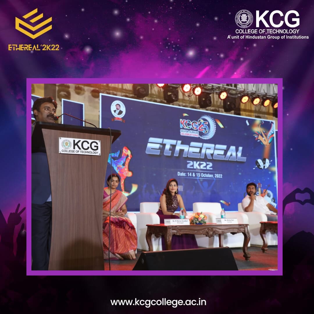 KCGtechnology's tweet photo. Our celebrity guests also unveiled the special KCG Tech logo commemorating 25 years of excellence in education.
#KCG25 #KCGCollegeofTechnogy #KCGCollege #VineethSreenivasan #AthulyaRavi #KCGEthereal #Ethereal2K22 #ethereal #Celebrity #Culturals #KCGAlumnus #Chennai #collegelife https://t.co/OB7BYwZ6dQ