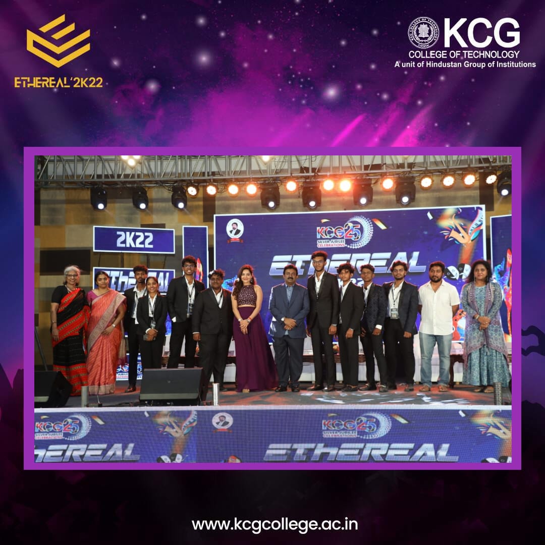 KCGtechnology's tweet photo. Our celebrity guests also unveiled the special KCG Tech logo commemorating 25 years of excellence in education.
#KCG25 #KCGCollegeofTechnogy #KCGCollege #VineethSreenivasan #AthulyaRavi #KCGEthereal #Ethereal2K22 #ethereal #Celebrity #Culturals #KCGAlumnus #Chennai #collegelife https://t.co/OB7BYwZ6dQ