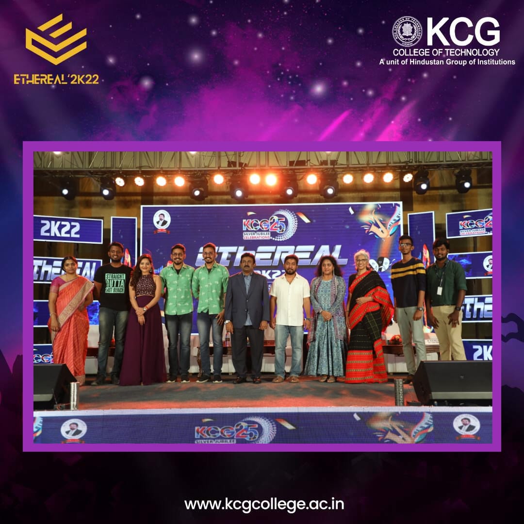 KCGtechnology's tweet photo. Our celebrity guests also unveiled the special KCG Tech logo commemorating 25 years of excellence in education.
#KCG25 #KCGCollegeofTechnogy #KCGCollege #VineethSreenivasan #AthulyaRavi #KCGEthereal #Ethereal2K22 #ethereal #Celebrity #Culturals #KCGAlumnus #Chennai #collegelife https://t.co/OB7BYwZ6dQ