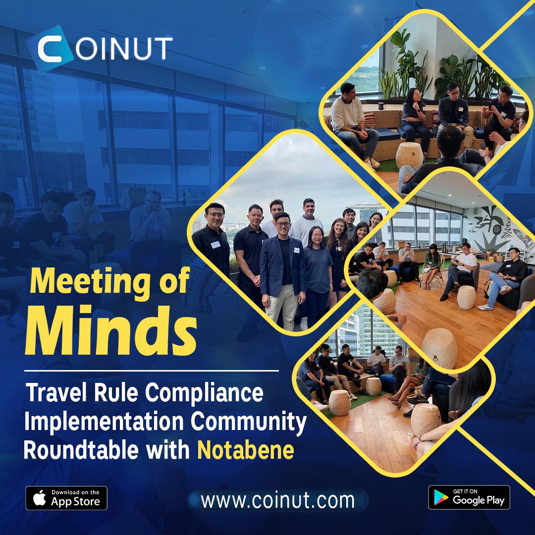 coinut_official's tweet photo. EYES HERE 👀👇
#Coinut has joined the first in-person Community Roundtable with #Notabene for FATF Travel Rule Compliance for #cryptocurrency 🧨🔥
Please take a look on the salient info as well as the data that we'll be collecting 👇
🔗https://t.co/IUli8Btw6l https://t.co/1KUKAtOktF