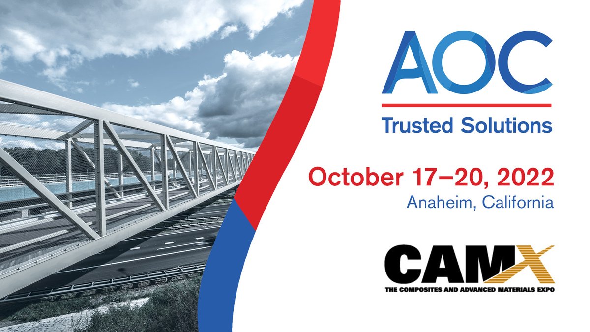 AOCresins's tweet photo. The AOC Team looks forward to connecting with our customers this week at CAMX. Make sure you stop by our booth (U2) and say hello! https://t.co/ahKYs5qutB