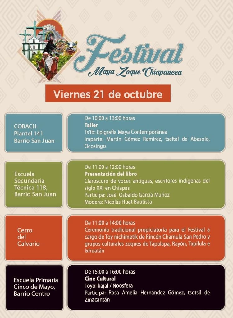 matza_maranto's tweet photo. Amigos y amigas: aquí el segundo festival de la Red de Festivales Chiapas 2022 del CONECULTA, Chiapas. https://t.co/noHADqBBcx