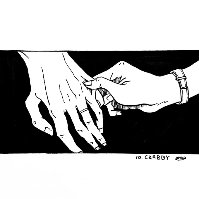 10.Crabby

昼休憩に描いた
#inktober #inktober2022 #イラスト 