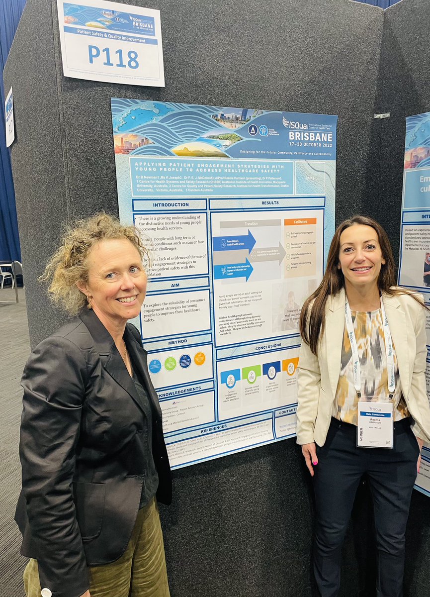 Reema Harrison, PhD (@reemaharrison) on Twitter photo Great to see work led by <a href="/BronwynNewman9/">Bronwyn Newman</a> with <a href="/PPattersonPhD/">Pandora Patterson</a> <a href="/Mc_Fin/">Fiona McDonald</a> at #ISQua22 exploring the relevance of patient engagement strategies for young people experiencing cancer Great to see work led by <a href="/BronwynNewman9/">Bronwyn Newman</a> with <a href="/PPattersonPhD/">Pandora Patterson</a> <a href="/Mc_Fin/">Fiona McDonald</a> at #ISQua22 exploring the relevance of patient engagement strategies for young people experiencing cancer