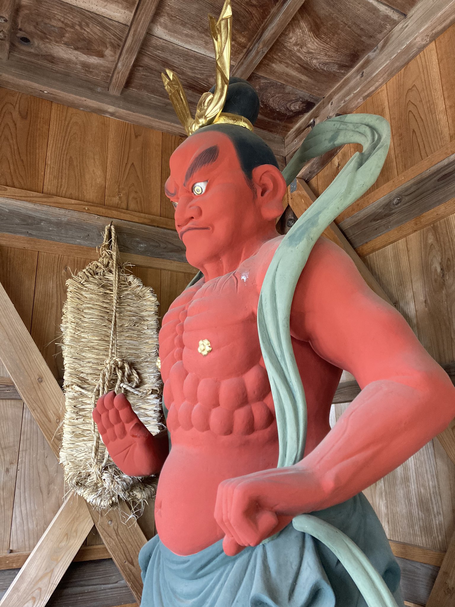 木彫　仁王像頭部？　不動明王頭部？　相撲取り？値下げ 木彫 仁王像頭部？ 不動明王頭部？ 相撲取り？値下げ