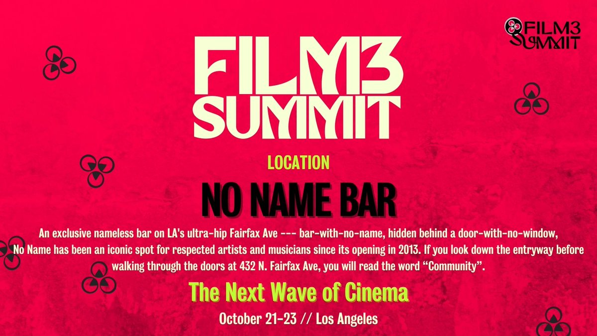 Film3Squad's tweet photo. ⚡️⚡️LOCATION⚡️⚡️
#Film3Summit // 
Oct 21-23 // Los Angeles 
#NextWaveCinema https://t.co/uvmSncN7tN