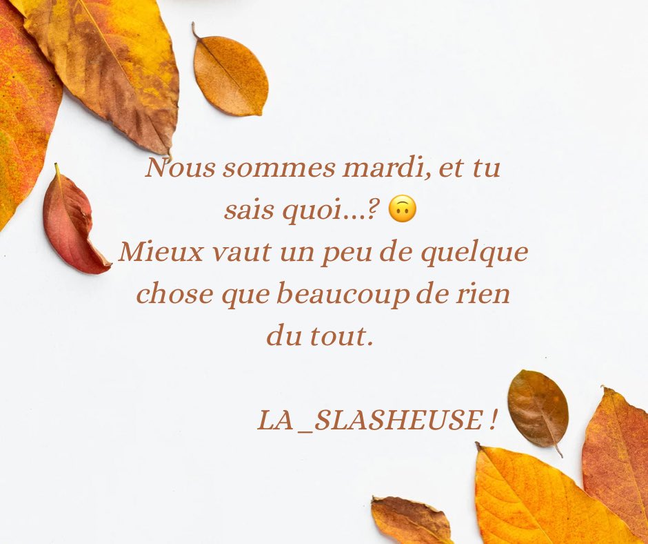 🍂 le vent de l’effort 🍁 

#LaSlasheuse