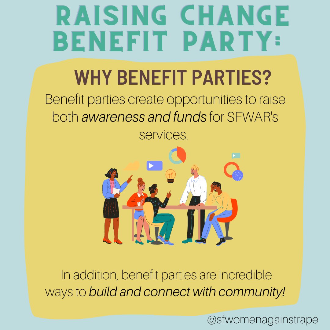 SF_WAR's tweet photo. Are you interested in getting more involved with SFWAR but don't know where to start? Benefit parties are fun and creative ways to raise awareness AND funds for SFWAR! To learn more, visit our website at https://t.co/SKHRLJx4yA ♥️ https://t.co/kWb9PnGpBC https://t.co/eaNCo6KUIg
