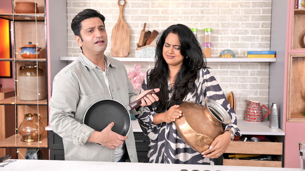 ChefKunalKapur's tweet photo. A sneak peek of fun, food, and all the entertainment that happened at the #KKStudio yesterday! New video coming out with none other than @reddysameera. It was an amazing time shooting with you! 🤗

#chefkunal #SameeraReddy #chef #cheflife #Cooking #ComingSoon #tuesdayvibe #food https://t.co/ejk4bMP3DH