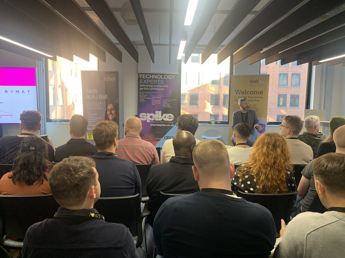 Day 2 & #DiSHmcr is busy in 2 locations across #GreaterManchester

@LancasterUni's very own Chris L is delivering a #cyber for business workshop in @StockportMBC

We also have the super cool folk from @MancTechFest hosting their UX & Retail conference in DiSH

#ourtimetoreign