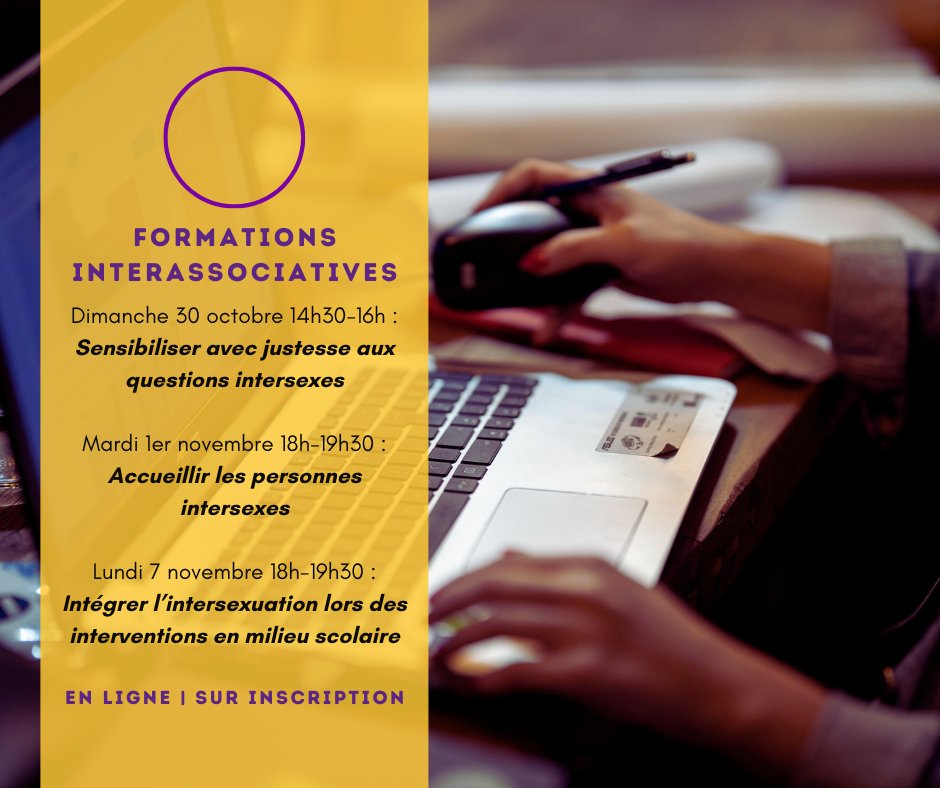 🟡🟣🟡 QUINZAINE DE VISIBILITE INTERSEXE : Les inscriptions aux formations interassociatives sur l'intersexuation c'est ici : helloasso.com/associations/c… ! #QVI2022