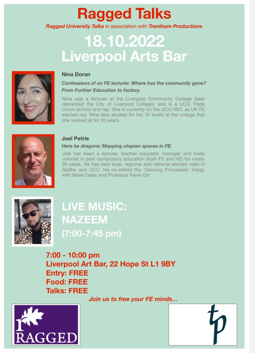 Finalising details for tonight's @RaggedTalks with Alex Dunedin.

Come along: free event, free food, free (amazing) Gambian band.

<a href="/livartsbar/">Liverpool Arts Bar</a> <a href="/vpdoyle66/">Vicki Doyle</a> <a href="/UCUCoLC/">UCU CoLC - Fighting for Better; For All</a>