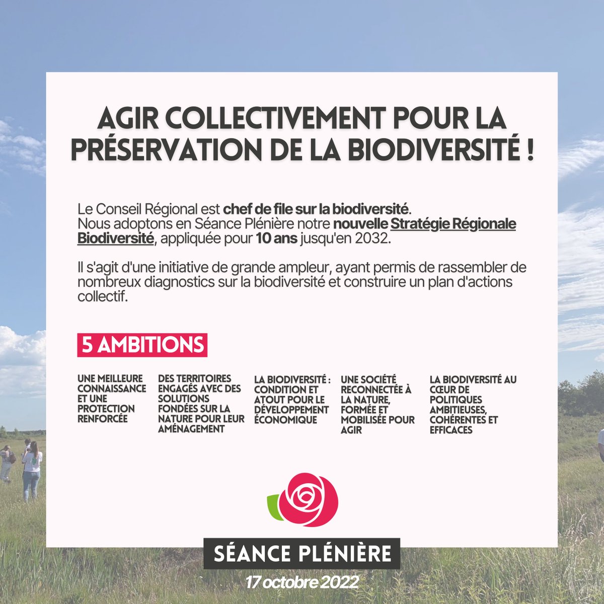 🌱 #Biodiversité : la <a href="/NvelleAquitaine/">Nouvelle-Aquitaine</a> prend toute sa part dans sa reconquête avec l'adoption d'une nouvelle Stratégie Régionale Biodiversité !

Protection d’espaces naturels, restauration de zones humides… nous luttons concrètement contre l’érosion de nos écosystèmes.

Adopté !