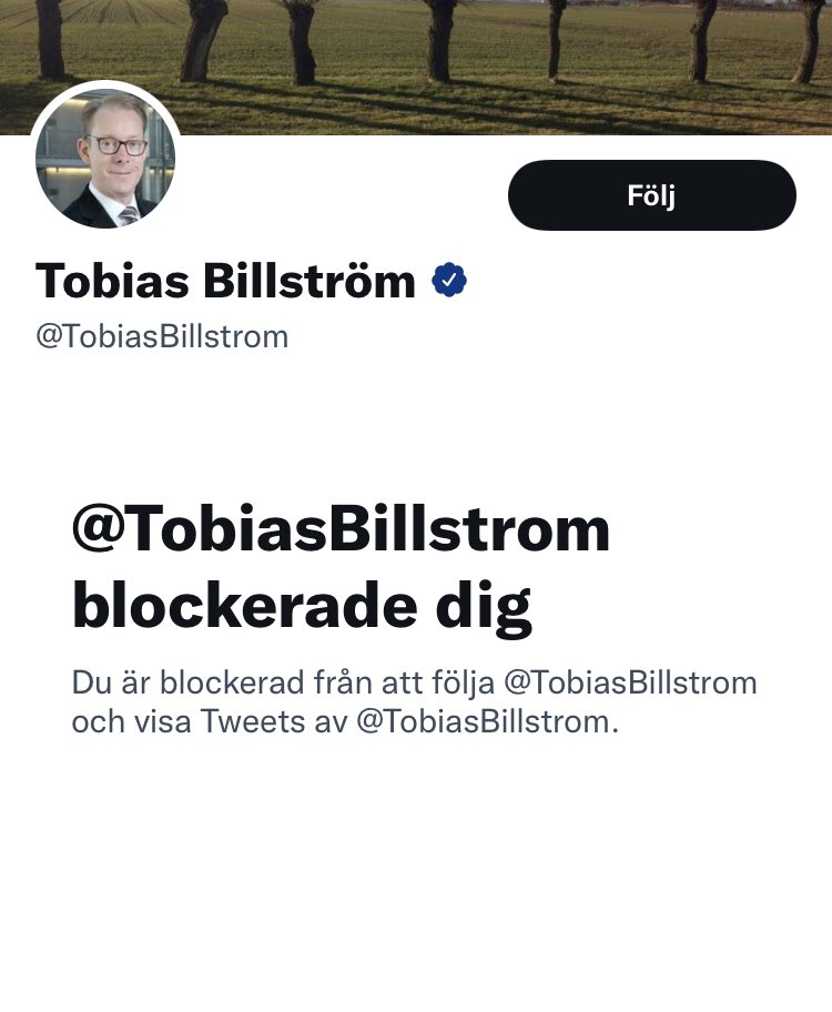 JonathanLeman's tweet image. Tänkte kolla vad nya utrikesministern hade att säga. Gick visst inte (från mitt personliga konto).