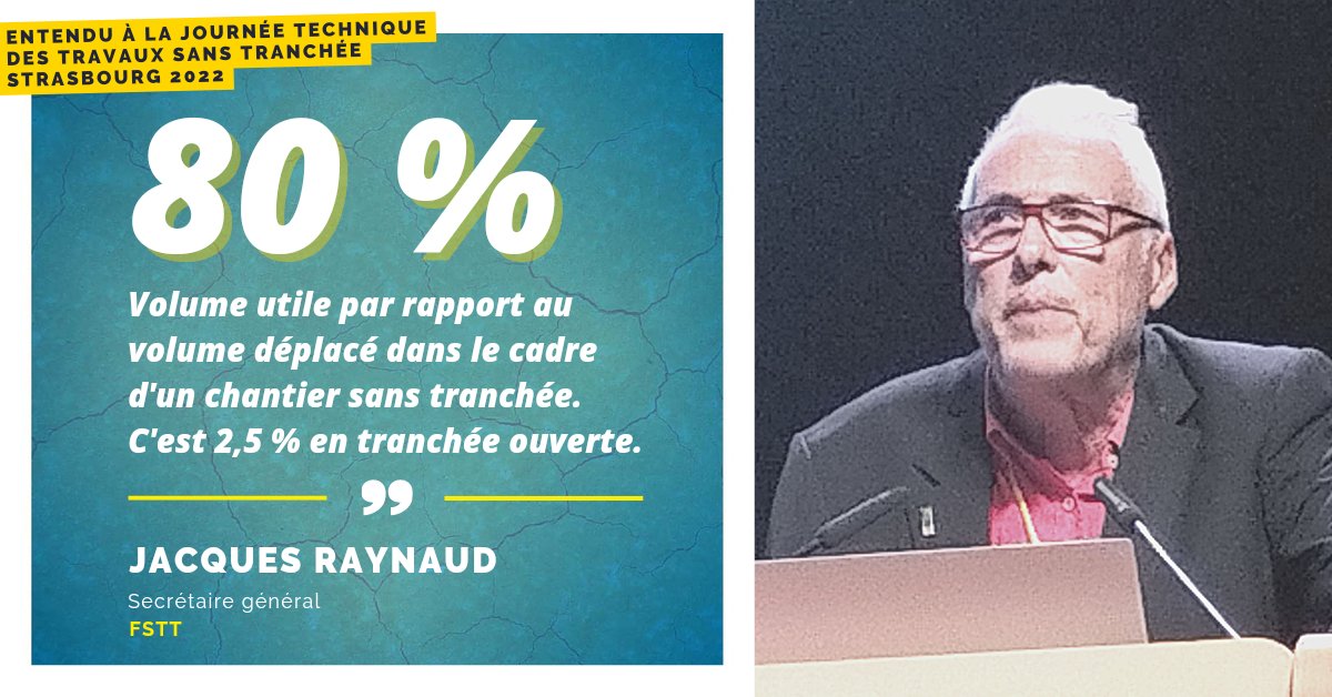FSTTorg's tweet photo. Une sacrée différence d'efficacité soulignée par Jacques Raynaud en introduction de la Journée des Techniques Sans Tranchée de Strasbourg, lors de sa présentation générales des techniques sans tranchée. https://t.co/DATTalquM4