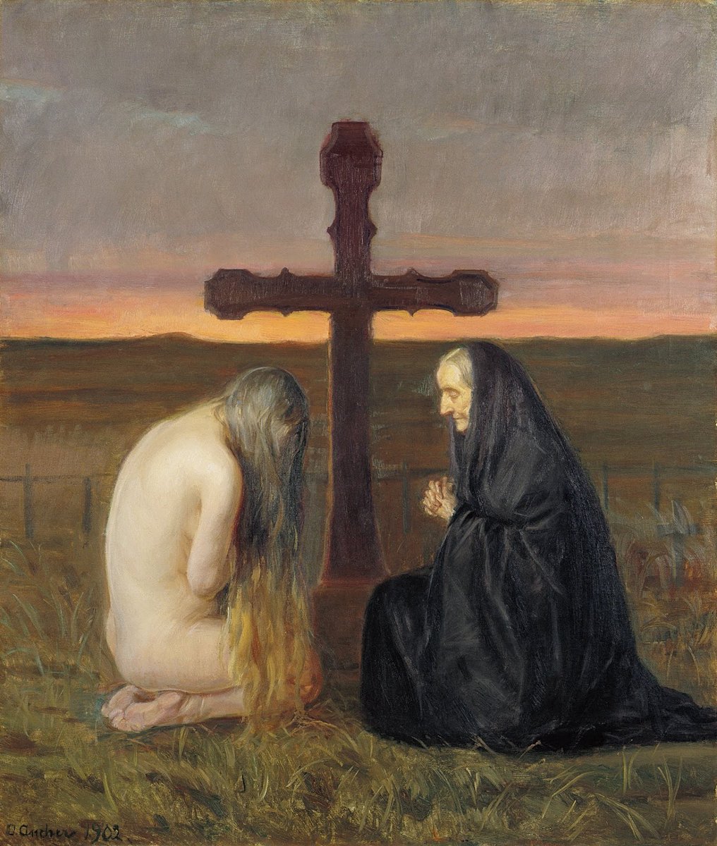 Sorrow by Anna Ancher (Danish, 1859-1935).