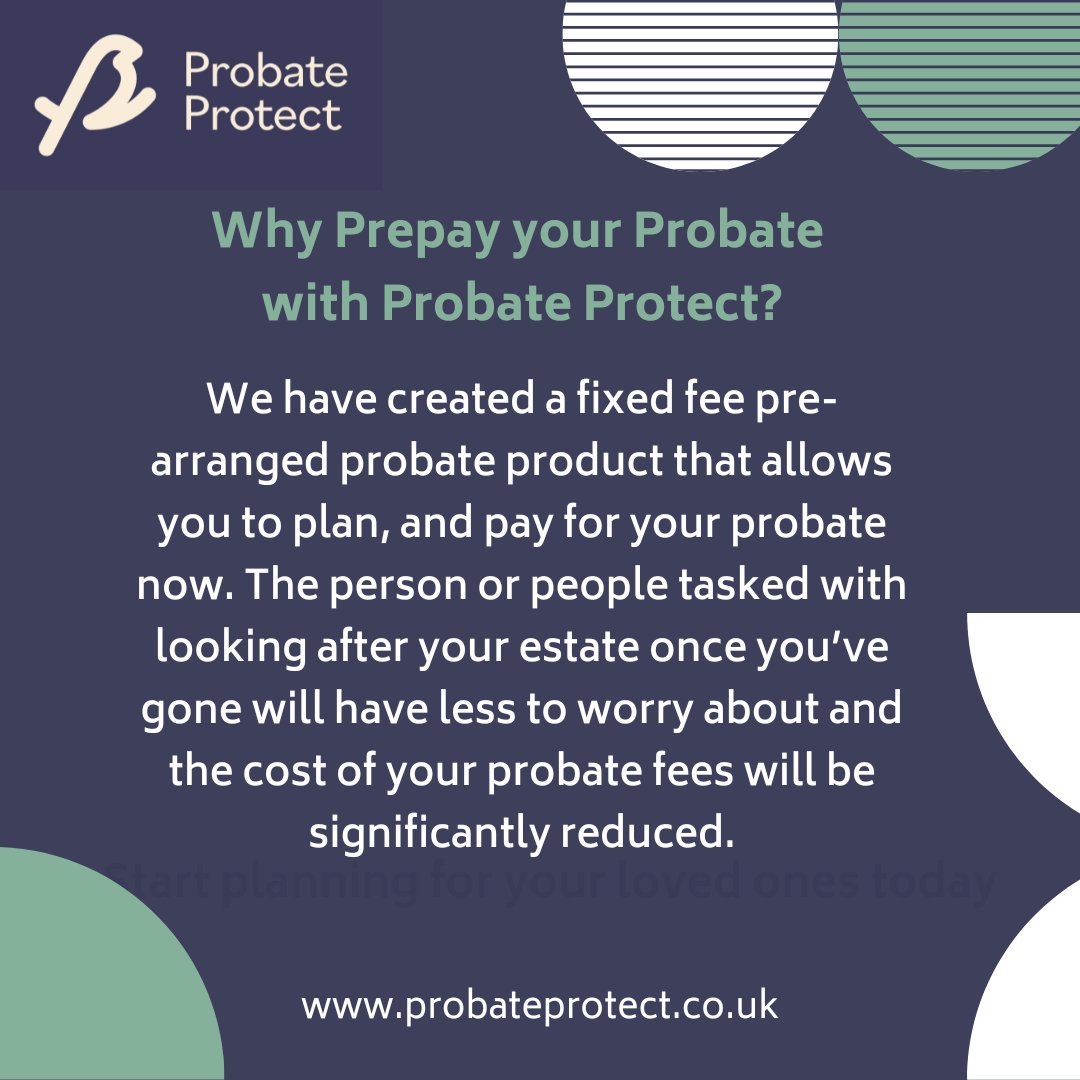 ProbateProtect's tweet image. Find out if our fixed-fee pre-arranged probate product could be right for you probateprotect.co.uk/request-a-quot…
Any personal information you disclose now or subsequently will be treated with great care and in complete confidence and will not be shared with any other party
#trust #probate