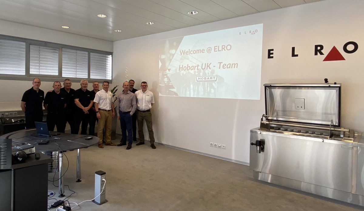 Super excited to be visiting our Swiss factory with the ⁦@HobartUKCooking⁩ specialist to discover more about the unique Elro range. #elro #hobartuk #learning