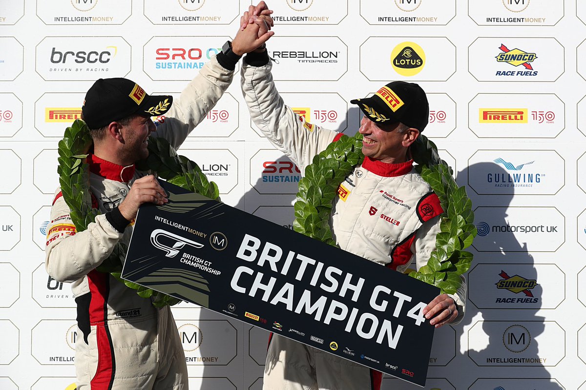 Audi is one of if not the most successful manufacturers in GT racing. But over the last decade it had never won a British GT title. Until Sunday... 

Take a bow Steller Motorsport, Sennan Fielding and Richard Williams!

#BritishGT | #DoningtonDecider