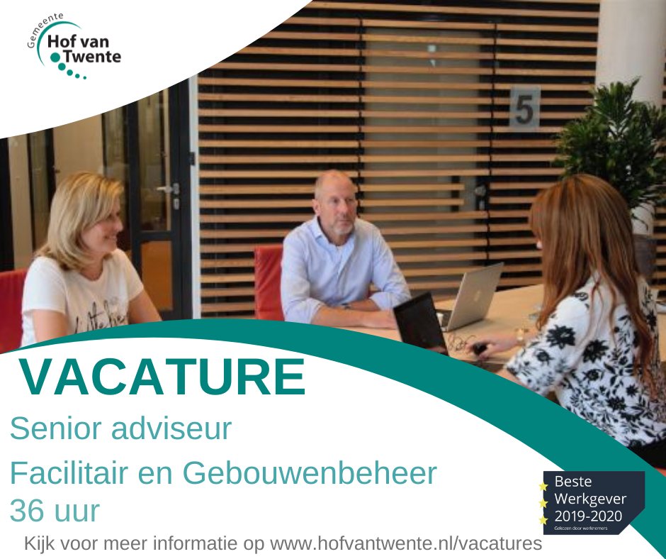 gemhofvantwente's tweet photo. Vacature: Senior Adviseur Facilitair en Gebouwenbeheer (32-36 uur) 📢

Wij zoeken een teamspeler die zijn bijdrage wil leveren aan onze maatschappelijke opgaven zoals het verduurzamen van gebouwen. Ben jij die persoon? Check dan onze vacature via 👉
https://t.co/wAHCwvaBCE https://t.co/KhZsvSudYB