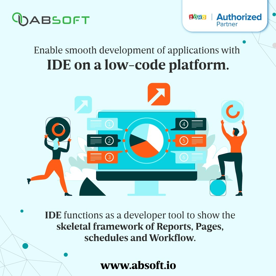 Absoft_IT's tweet image. An IDE helps you with the seamless development of applications. It ideally consists of a source code editor, text editor, toolbar and output viewer. 
For more details, visit absoft.io 

#absoft #absoftsolutions #IDE #zohocreator #zohobusiness #zohoteam #zoho