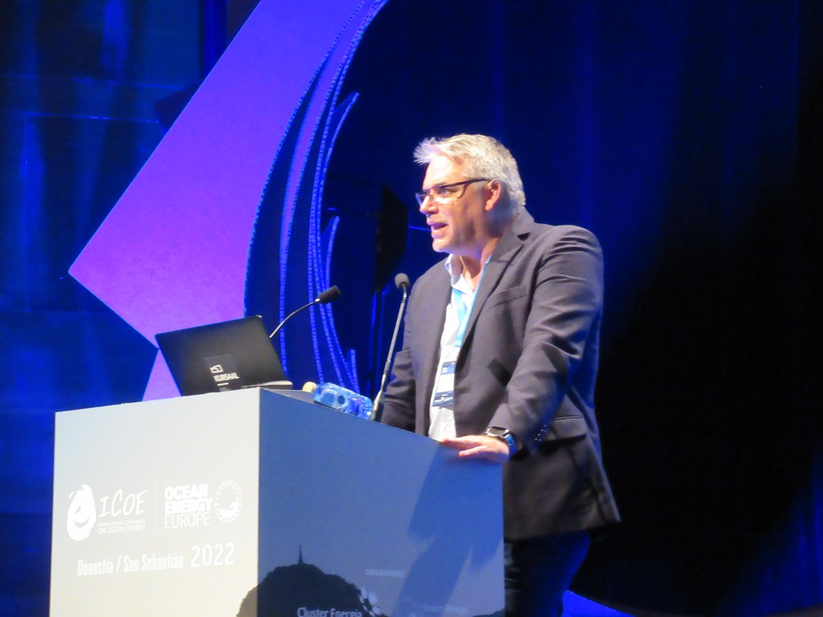 OceanEnergyEU's tweet photo. Jason Hayman @Sustain_Marine at the #ICOEOEE2022 Flagships sessions: 'Tidal energy is delivering energy to the grid in Canada before offshore wind' https://t.co/3NsLPVGJs4