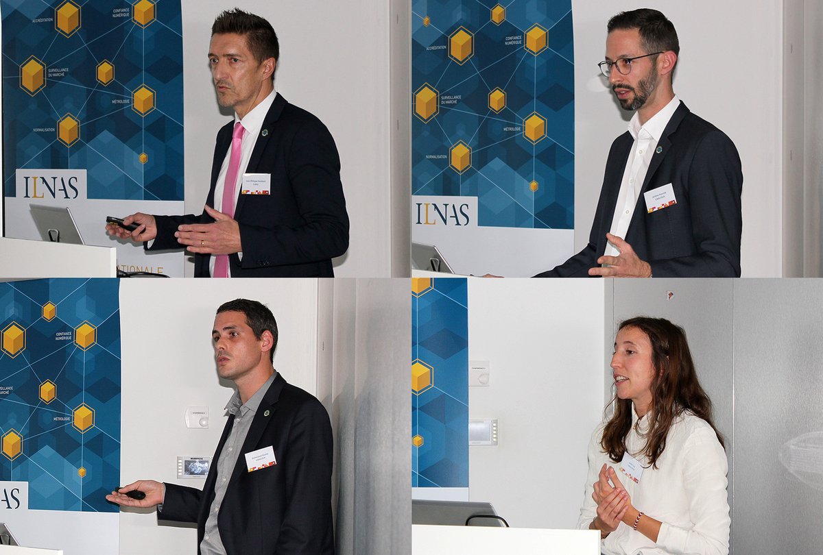 MinEcoLux's tweet photo. L’Institut Luxembourgeois de la Normalisation, de l’Accréditation, de la Sécurité et qualité des produits et services (#ILNAS) a organisé une #conférence avec le @SnT_uni_lu à l’occasion de la Journée mondiale🌍 de la #Normalisation. Plus d’infos 👉🏻 https://t.co/cjs8ON8SNO https://t.co/cnRLWv0J7J