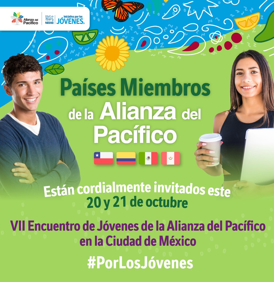 EmbaMexAze's tweet photo. Te invitamos participar en el VII Encuentro de Jóvenes de la @A_delPacifico . ¡No te pierdas! El 20 y 21 de octubre, 2022 CDMX. Sede virtual: https://t.co/y7vRmZ5PdU #PorLosJóvenes https://t.co/TADJ83FtE0