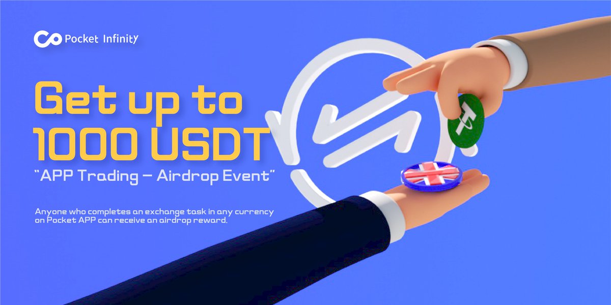 WAIT. A. MINUTE. Are u ready for your chance to win 1000USDT?😝
Now ANYONE who completes an exchange task in any currency on Pocket APP can receive our airdrop(up to 1000USDT)! You’ll see the surprise right next day, GET WILD!
-Like &amp; RT
-Join the event: apps.apple.com/us/app/pocket-…