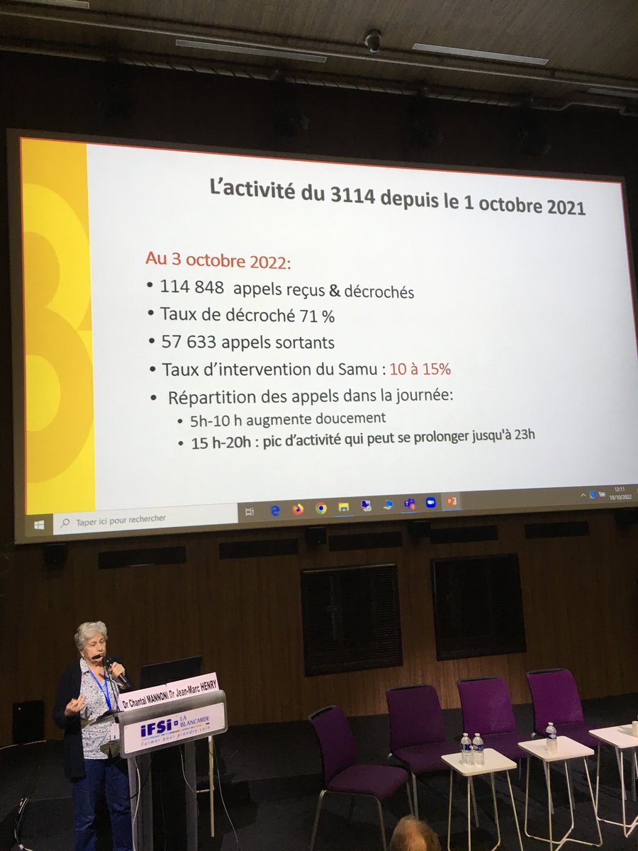 CRES_PACA's tweet photo. Colloque Prévenir le suicide - Dr Chantal Mannoni présente l’organisation du 3114
#collepse #preventionsuicide https://t.co/T00LfdWOrB