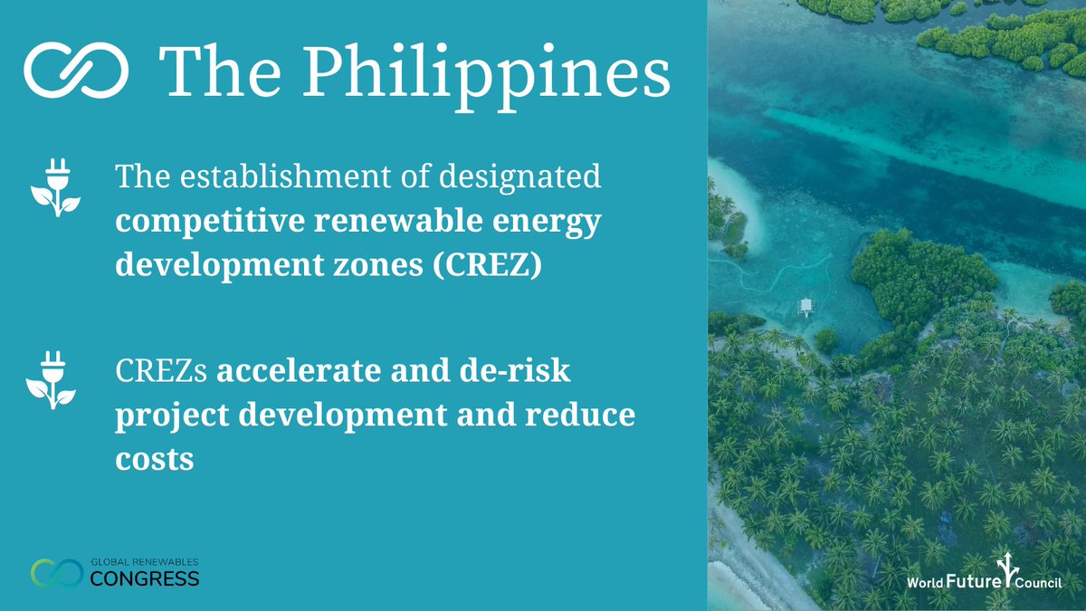 Under the Philippines’ planning approach, it has established Competitive #Renewable Energy Development Zones. We highlight key features of the geographic areas that have been identified across the country.👉bit.ly/3TPCFkU⚡️

<a href="/rescongress/">Global Renewables Congress (GRC)</a> <a href="/IET_energy/">IET Intelligent Energy Transformation GmbH</a> <a href="/TobyCouture/">Toby Couture</a>