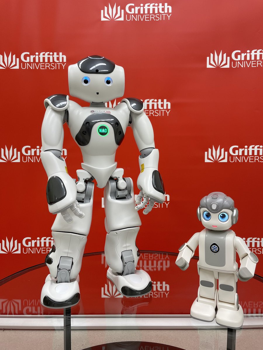 WendyMoyle2's tweet photo. Our latest humanoid #robots #NAO and #AlphaMini @Dongjun_W is about to begin trialing AlphaMini with people living with dementia as a #social companion @MenziesHealth @GriffithNursing @pu_lihui https://t.co/2oT8BLmIvL