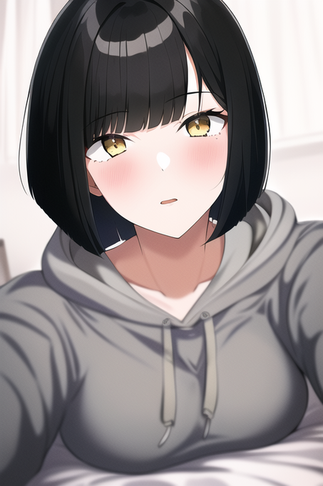 黒髪ボブのtwitterイラスト検索結果