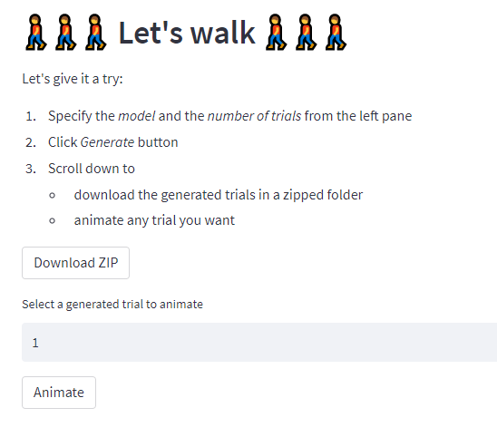 You can generate, animate (by <a href="/plotlygraphs/">Plotly</a>) and download your synthetic mocap data (in OpenSim format for now) from the web app (🙌<a href="/streamlit/">Streamlit</a>) at thisgaitdoesnotexist.streamlitapp.com. 7/8