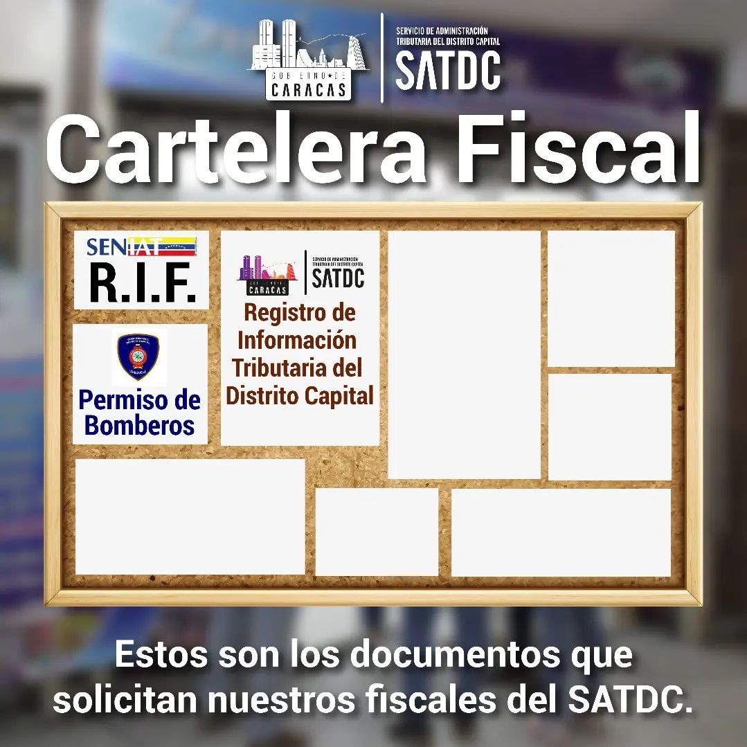 SatdcGdc's tweet photo. Amigo Contribuyente, nuestros Fiscales Identificados del Servicio de Administración Tributaria del Distrito Capital #SATDC solicitarán los siguientes documentos, que deben estar publicados en tu cartelera fiscal.

¡Ponte al día!
¡Evita Sanciones! https://t.co/0Rauk8vEgE