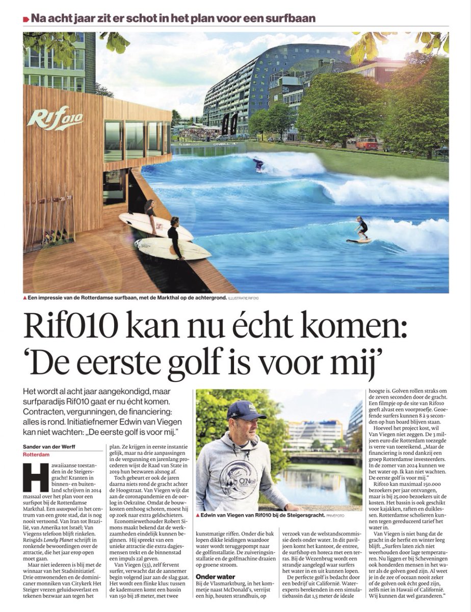 Mooi nieuws in barre tijden: eindelijk komt <a href="/RIF010/">RIF010 URBAN SURFING ROTTERDAM</a> in centrum #Rotterdam. Na <a href="/schaatsbaanrdam/">schaatsbaanrotterdam</a> en <a href="/Luchtsingel/">LuchtsingelRotterdam</a> het 3e ‘stadsinitiatief’ dat wordt gerealiseerd dankzij inzet Rotterdammers. De opvolger van stadsinitiatief heet <a href="/CityLab010/">CityLab010</a>, met ook sociale projecten. Bron: AD